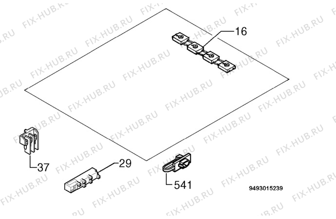 Взрыв-схема плиты (духовки) Aeg 69503G-M - Схема узла Electrical equipment 268